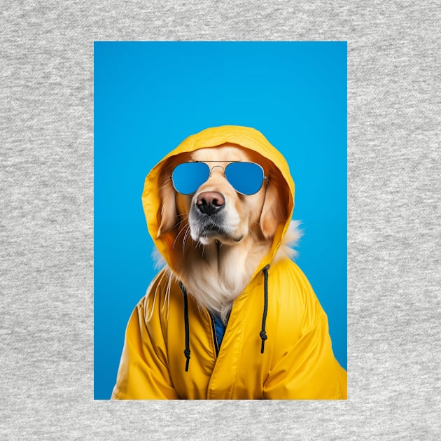 Golden Retriever Yellow Hoodie by JunkyDotCom